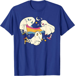 Funny Ghost Pansexual Flag LGBT Lesbian Gay Trans Pride T-Shirt - T-Shirt | Royal