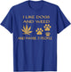 I Like Dogs and Weed and Maybe 3 People Humor Quote T-Shirt - T-Shirt | Royal