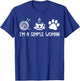 I'm A Simple Woman Yarn Coffee Dogs T-Shirt - T-Shirt | Royal
