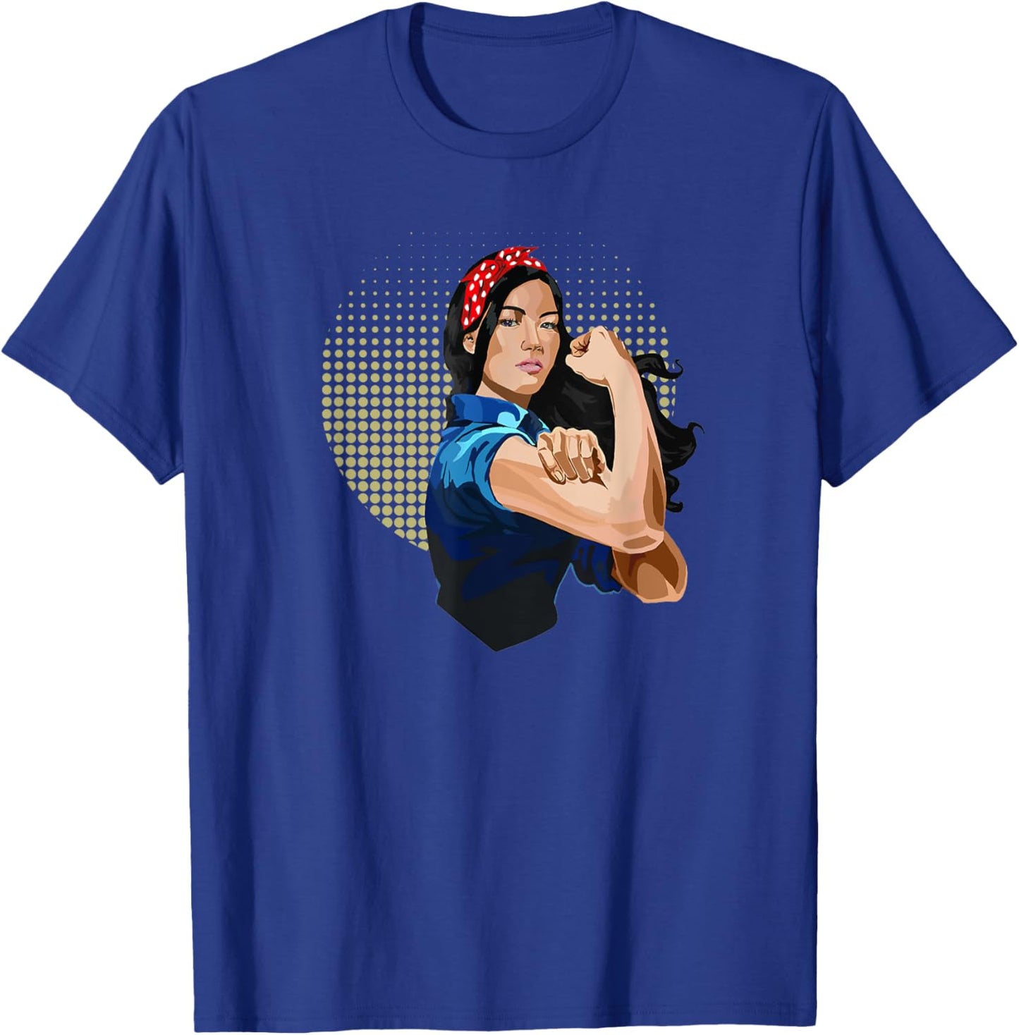 Asian Rosie the Riveter Gifts, Diversity Rosie the Riveter T-Shirt - T-Shirt | Royal