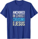 Anchored in Christ, Cruising with Jesus, Christian Cruise T-Shirt - T-Shirt | Royal