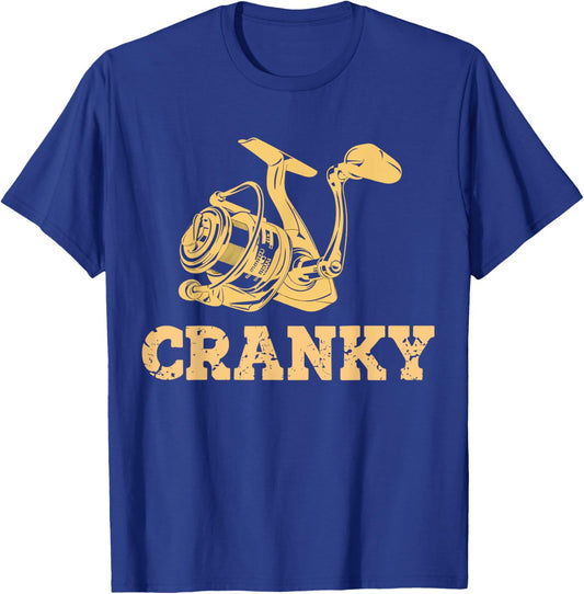Humor Cranky Fishing Lovers present Idea Women Boys T-Shirt - T-Shirt | Royal