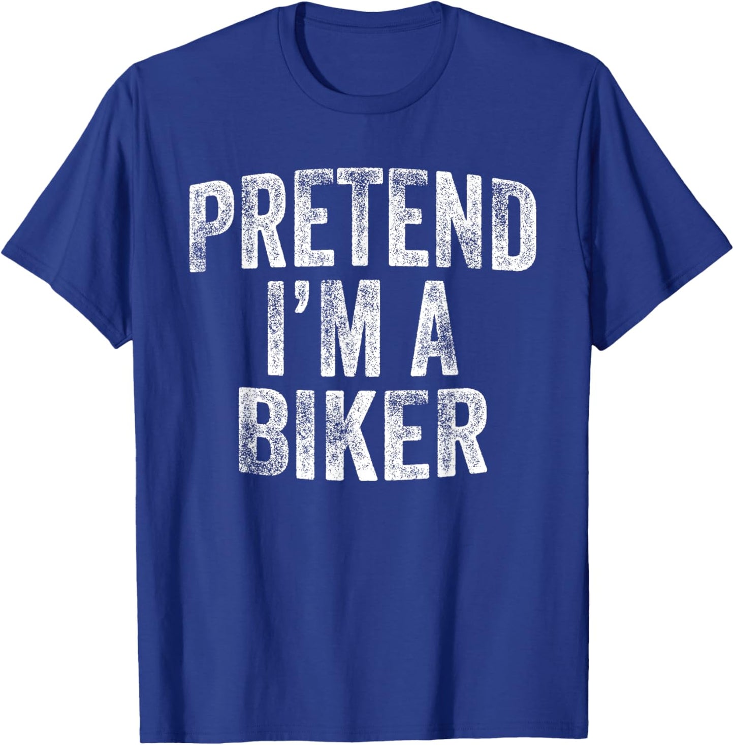 Pretend I'm A Biker Costume Family Lazy Halloween Party T-Shirt - T-Shirt | Royal