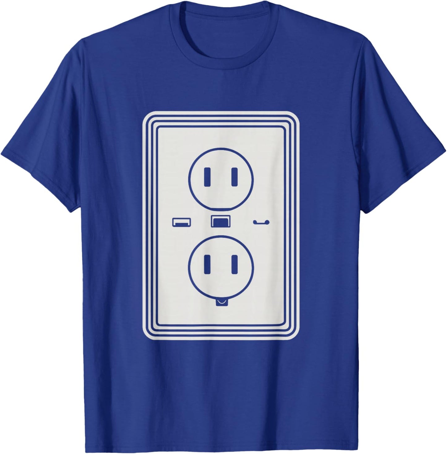 Electrical Outlet Halloween Electricians Engineers Costume T-Shirt - T-Shirt | Royal