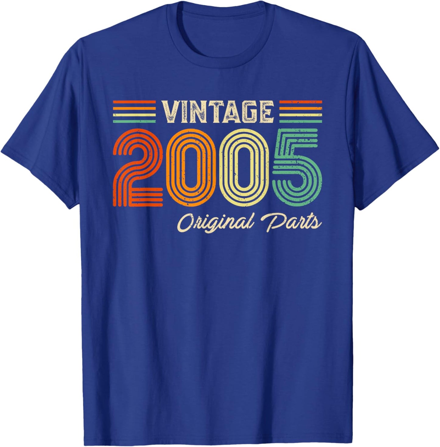 Vintage 2005 Original Parts Birthday 2005 Men Women Vintage T-Shirt - T-Shirt | Royal