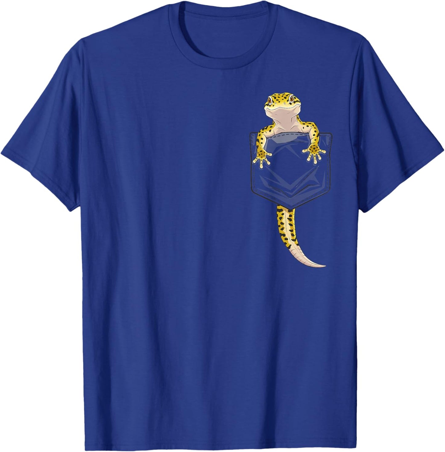 Cute Lizard Reptile Leopard Gecko Pocket Gifts Men Women Kid T-Shirt - T-Shirt | Royal