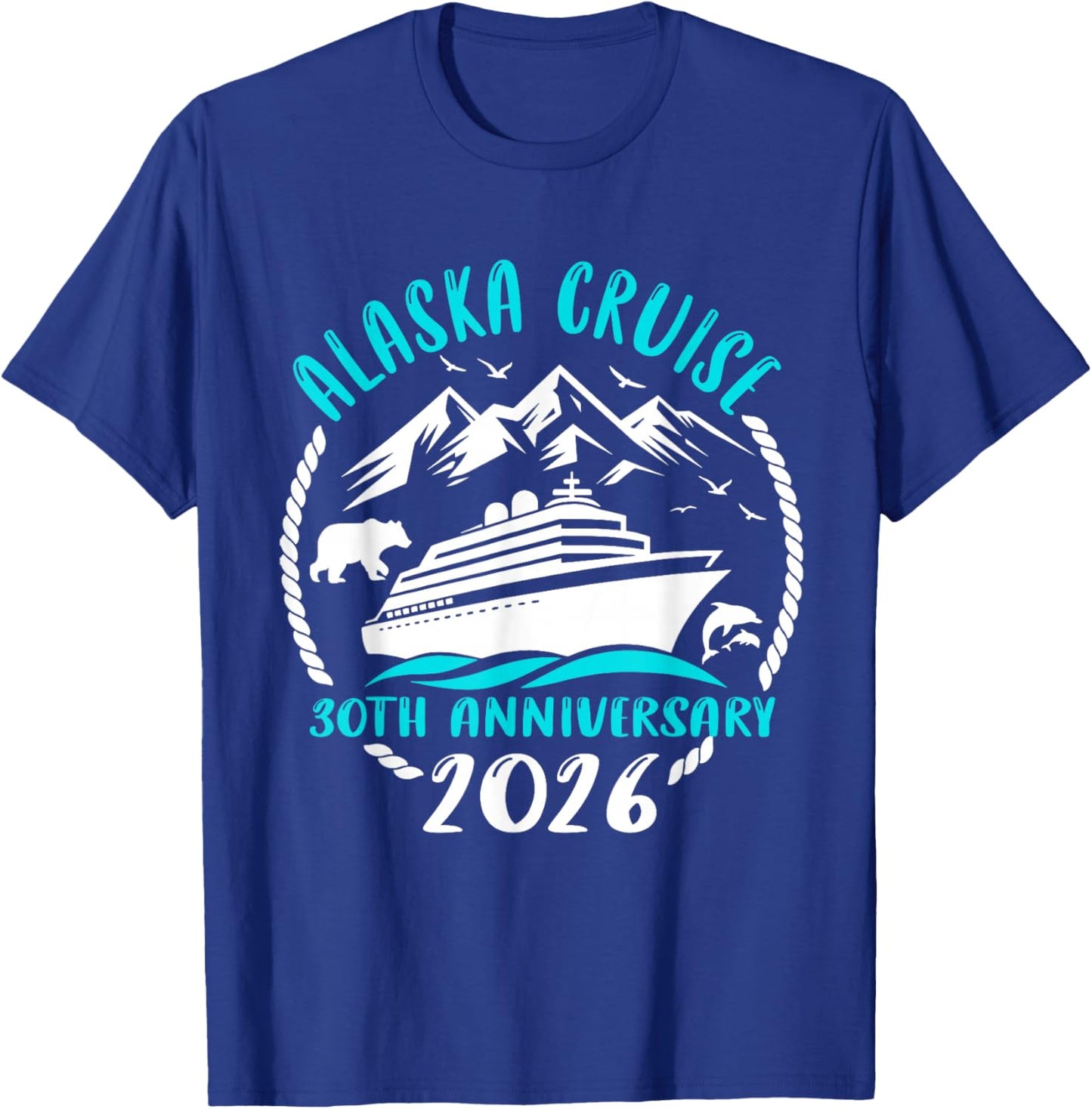 30th Anniversary Wedding Alaska Cruise Couple Matching T-Shirt - T-Shirt | Royal