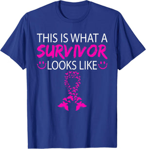 Breast Cancer Awareness Survivor Pink Ribbon Gifts Women T-Shirt - T-Shirt | Royal