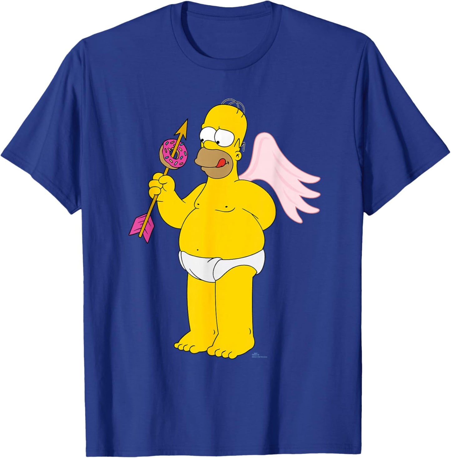 The Simpsons Homer Simpson Cupid Donut Arrow Valentine’s Day T-Shirt - T-Shirt | Royal