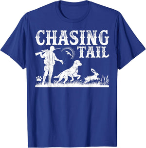 Rabbit Hunting Gifts Rabbit Hunter Beagles Chasing Tail T-Shirt - T-Shirt | Royal