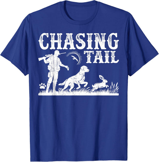 Rabbit Hunting Gifts Rabbit Hunter Beagles Chasing Tail T-Shirt - T-Shirt | Royal