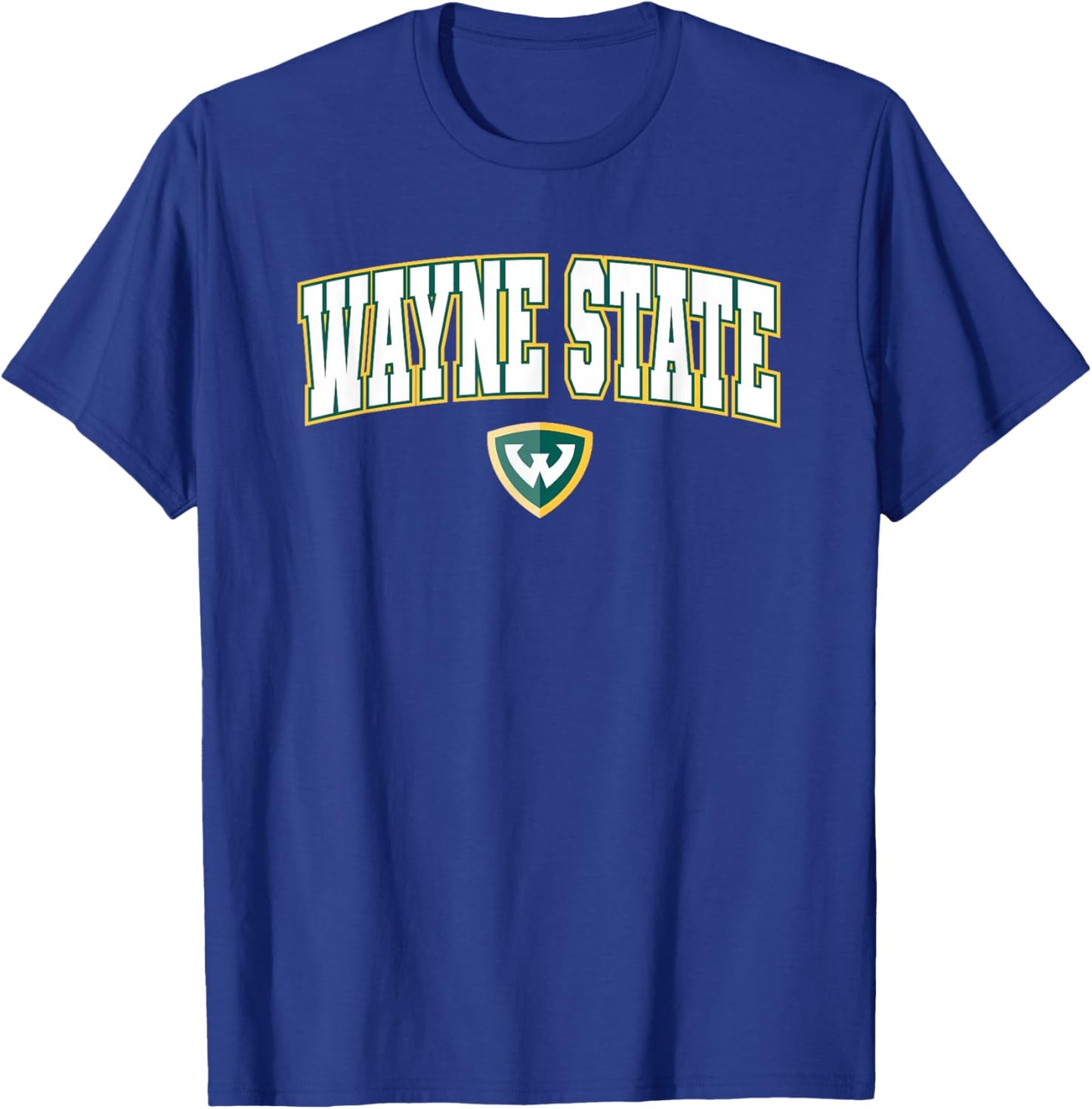 Wayne State University Warriors Arch Logo T-Shirt - T-Shirt | Royal