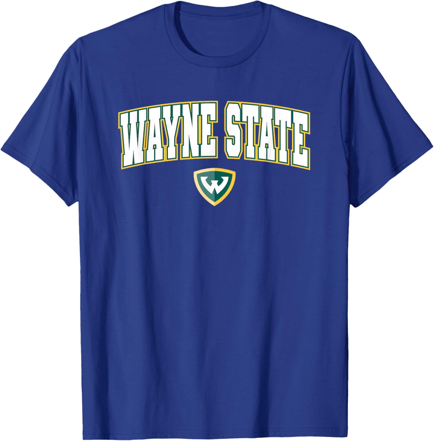Wayne State University Warriors Arch Logo T-Shirt - T-Shirt | Royal