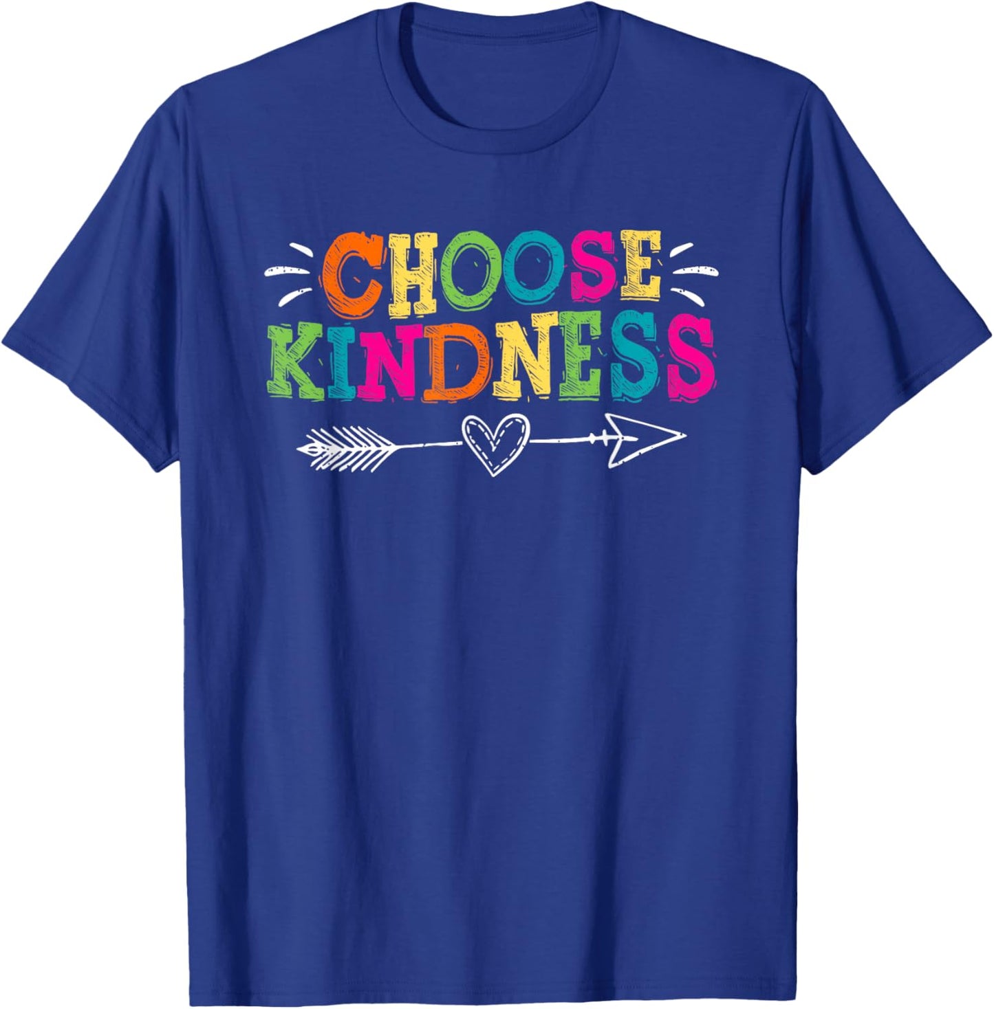 Choose Kindness Retro Groovy - Be Kind Inspirational T-Shirt - T-Shirt | Royal