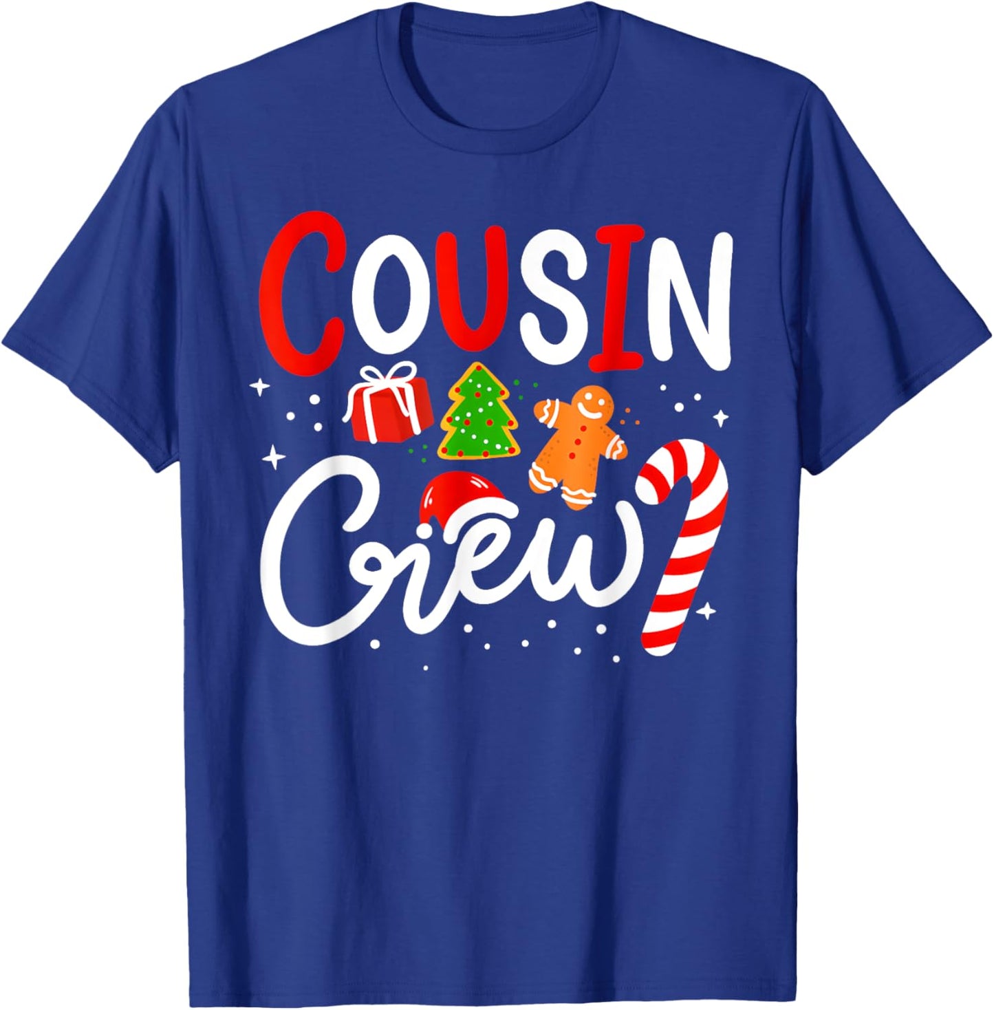Christmas Cousin Crew Funny Santa Hat Light Kids Men Women T-Shirt - T-Shirt | Royal