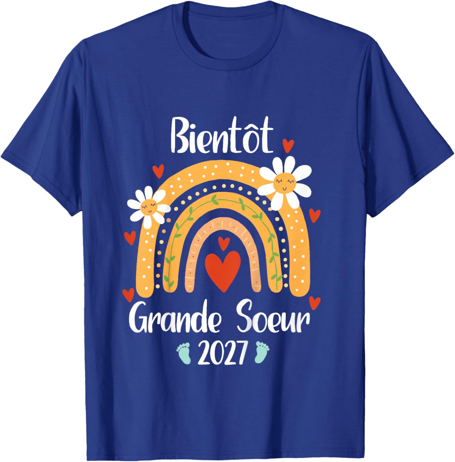 Enfant Future Grande Sœur 2027 Je Vais être Grande Soeur 2027 T-Shirt - T-Shirt | Royal