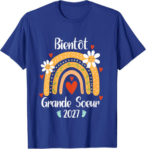 Enfant Future Grande Sœur 2027 Je Vais être Grande Soeur 2027 T-Shirt - T-Shirt | Royal