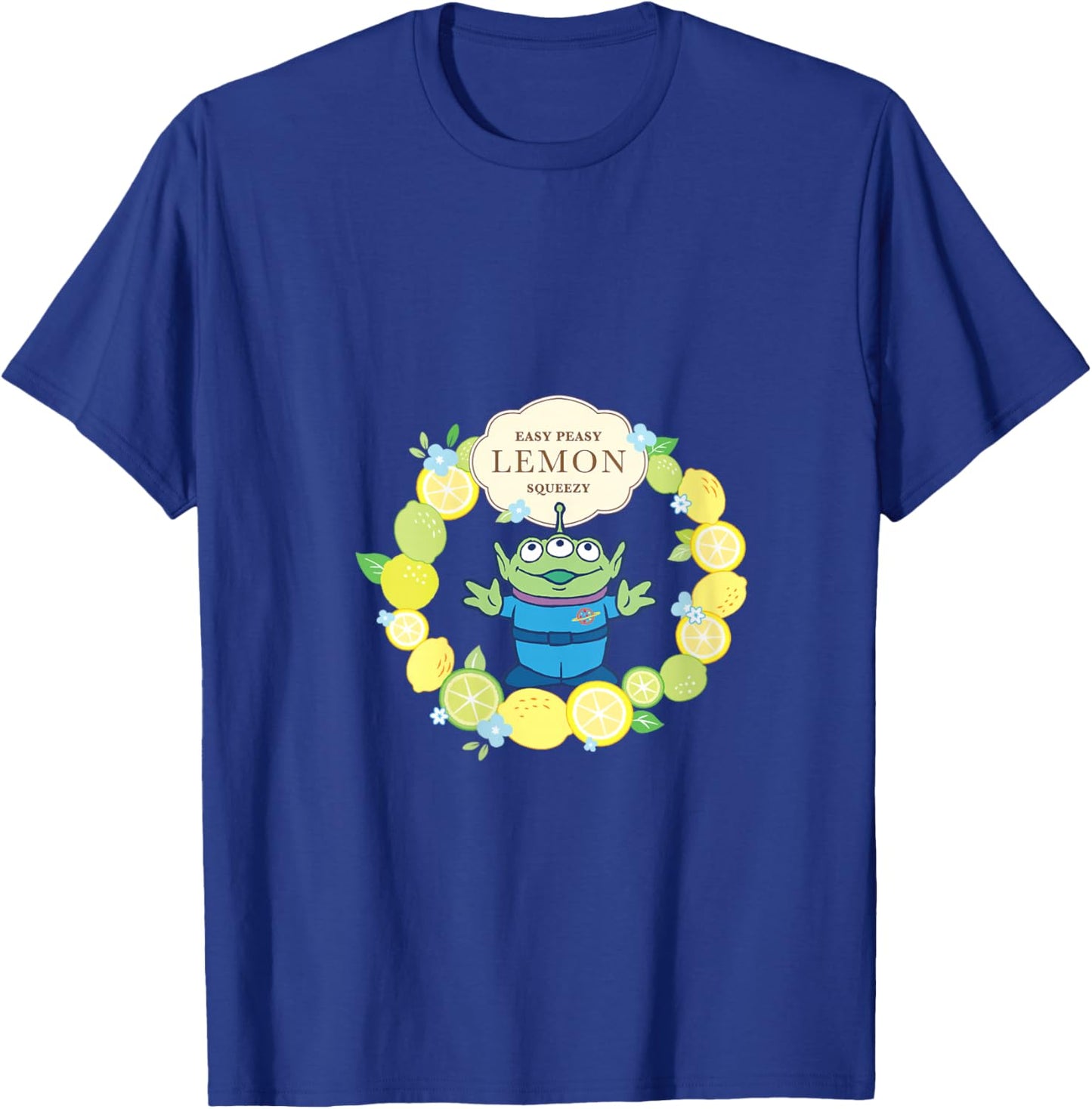 Disney Pixar Toy Story Easy Peasy Lemon Squeezy Lemon Crown V-Neck T-Shirt - T-Shirt | Royal