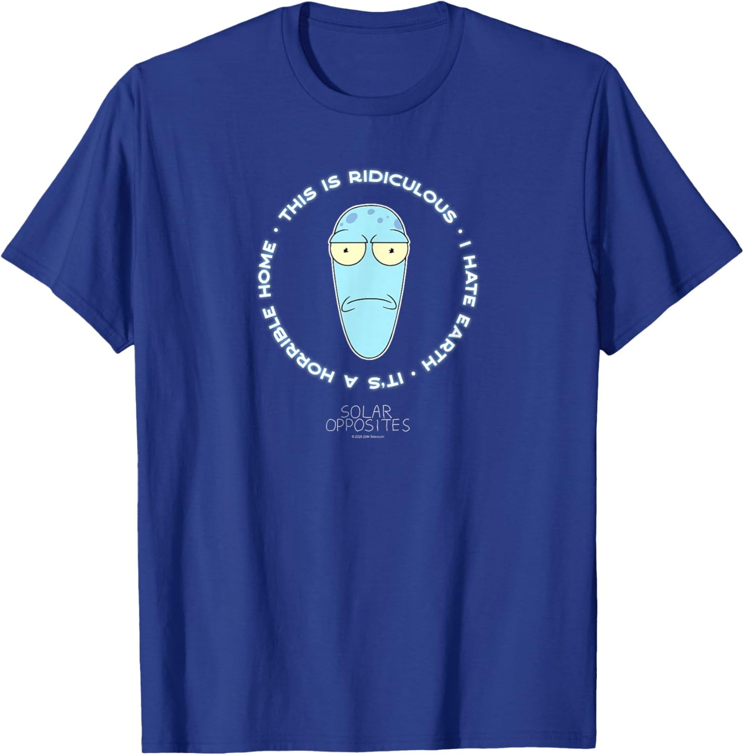 Solar Opposites Korvo I Hate Earth Funny Cartoon T-Shirt - T-Shirt | Royal