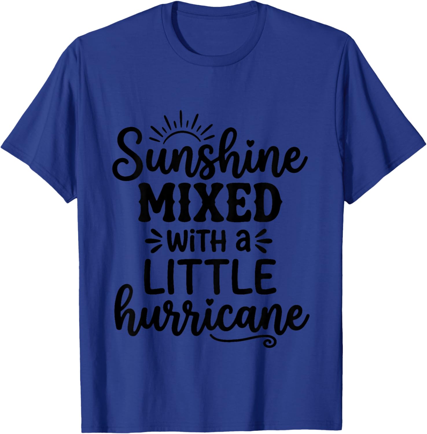 Kids Sunshine Mixed with A Little Hurricane Summer Kids Vacation T-Shirt - T-Shirt | Royal