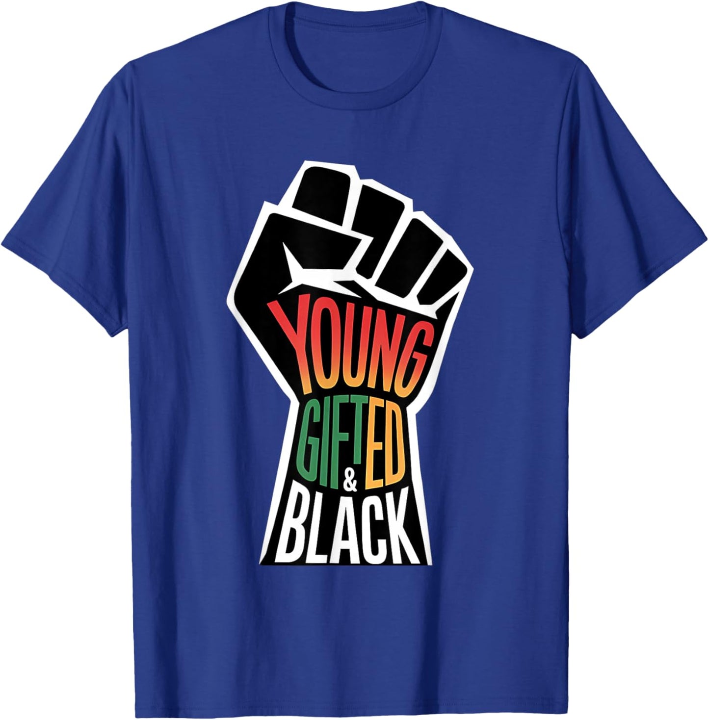 Kids Black History Month Shirt Boys Young Gifted And Black T-Shirt - T-Shirt | Royal