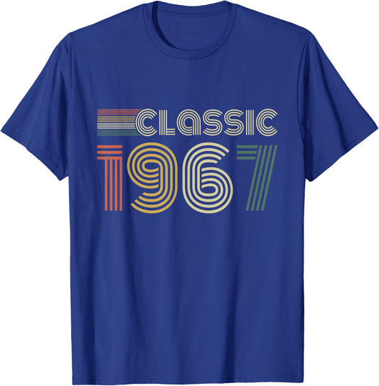 Classic 1967 Birthday Men and Women T-Shirt - T-Shirt | Royal