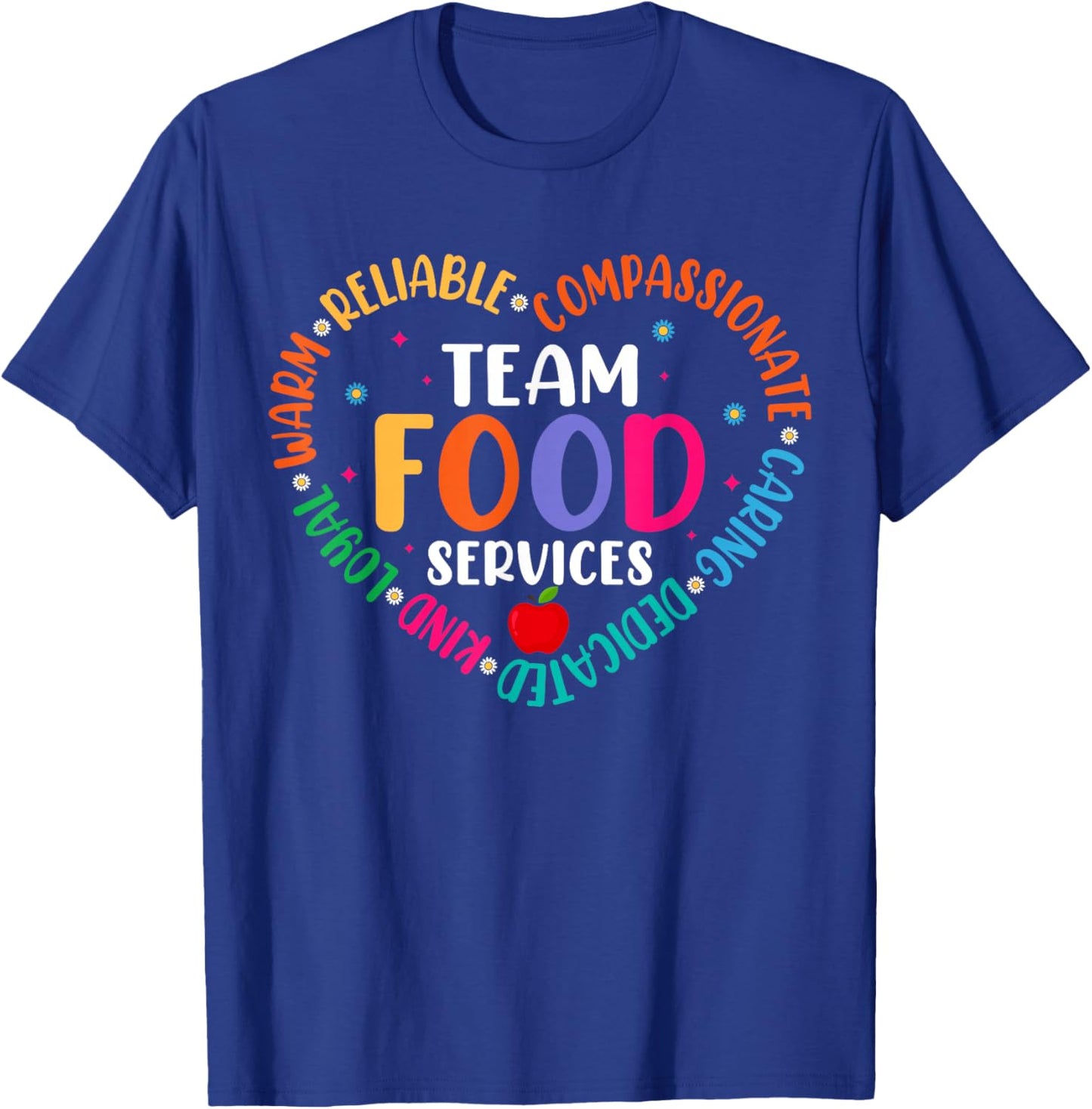 Food Services Cafeteria Crew Lunch Lady Team Back to School T-Shirt - T-Shirt | Royal