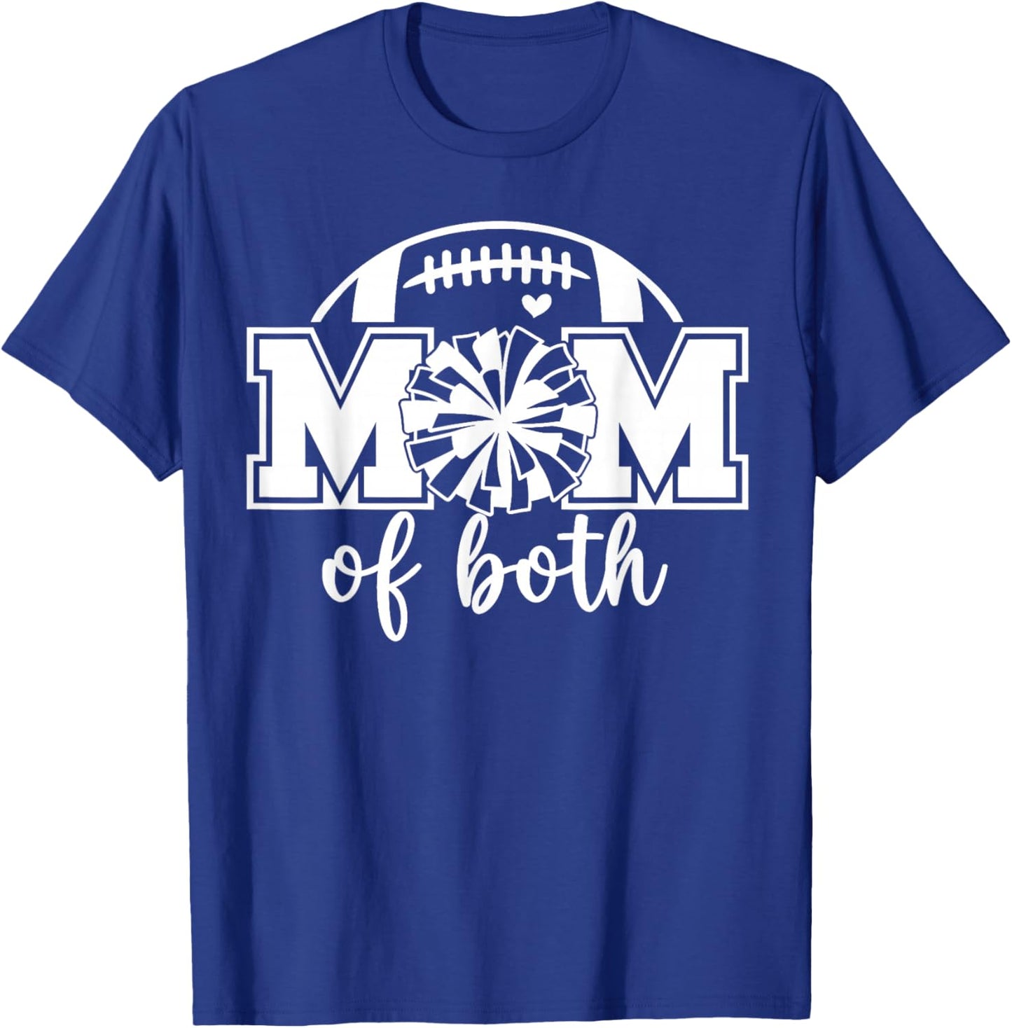 Cheer Mom of Both Game Day Football Tis The Season T-Shirt - T-Shirt | Royal