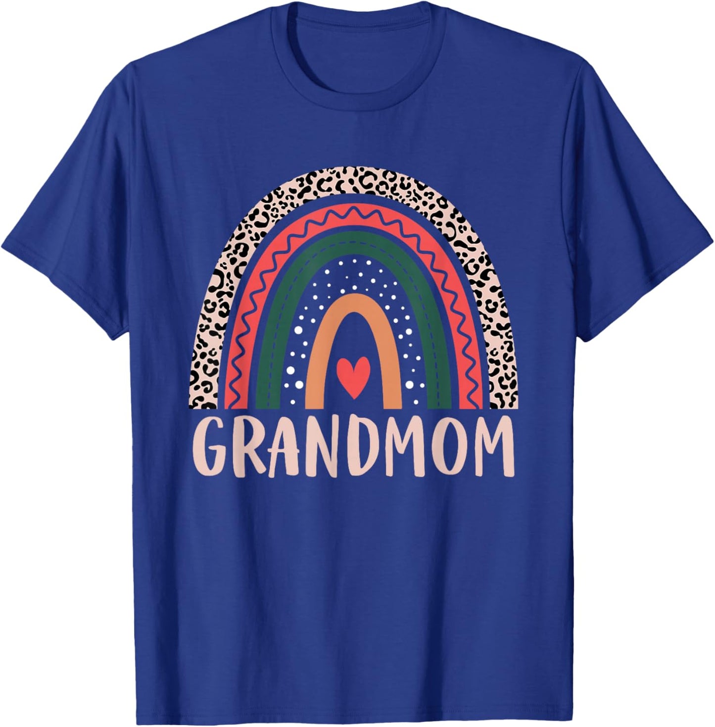 Grandmom Rainbow Grandma Grandmother Women Mothers Day T-Shirt - T-Shirt | Royal