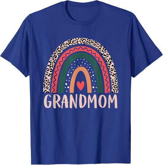 Grandmom Rainbow Grandma Grandmother Women Mothers Day T-Shirt - T-Shirt | Royal