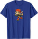 Roller Derby Cat | Cute Cartoon Skating Kitty T-Shirt - T-Shirt | Royal