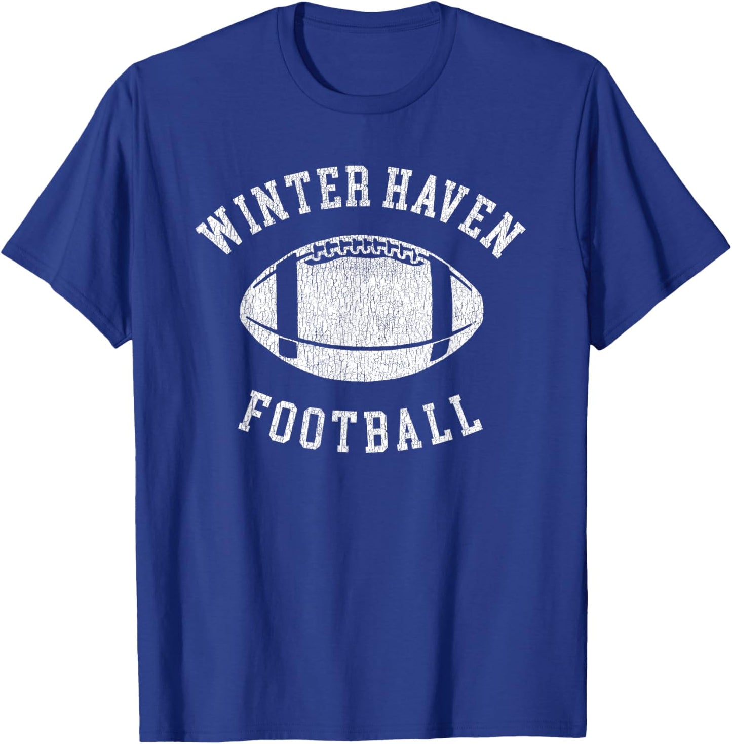 Winter Haven Football Distressed Vintage 80's Throwback T-Shirt - T-Shirt | Royal