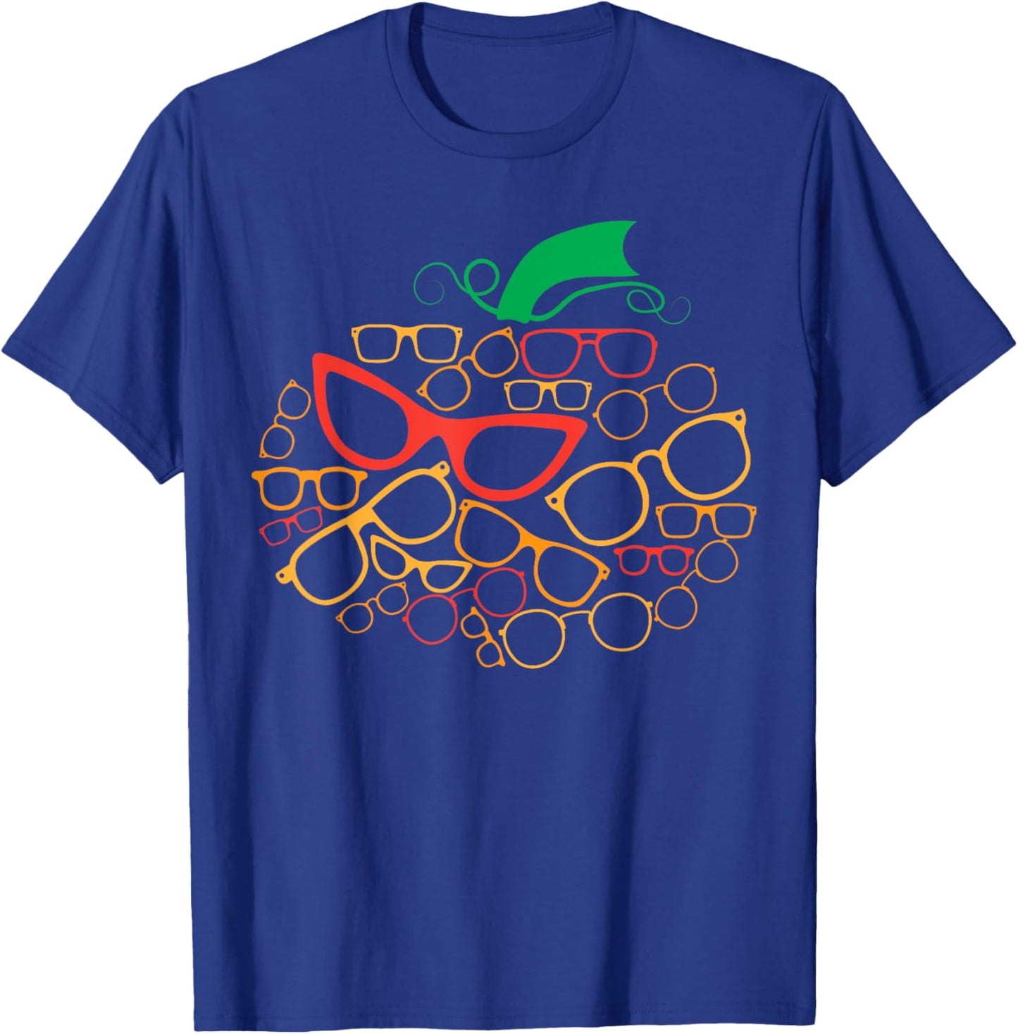 Pumpkin Eye Glasses Optometry Ophthalmologist Optician T-Shirt - T-Shirt | Royal