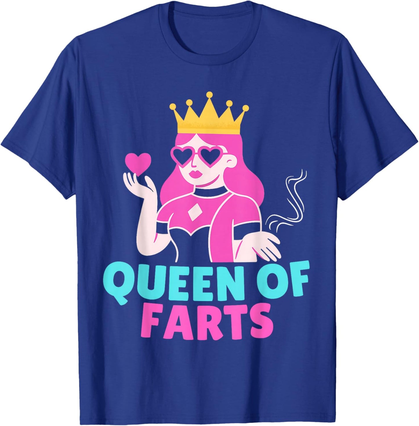 Queen of Farts Inappropriate Embarrassing Playing Card T-Shirt - T-Shirt | Royal