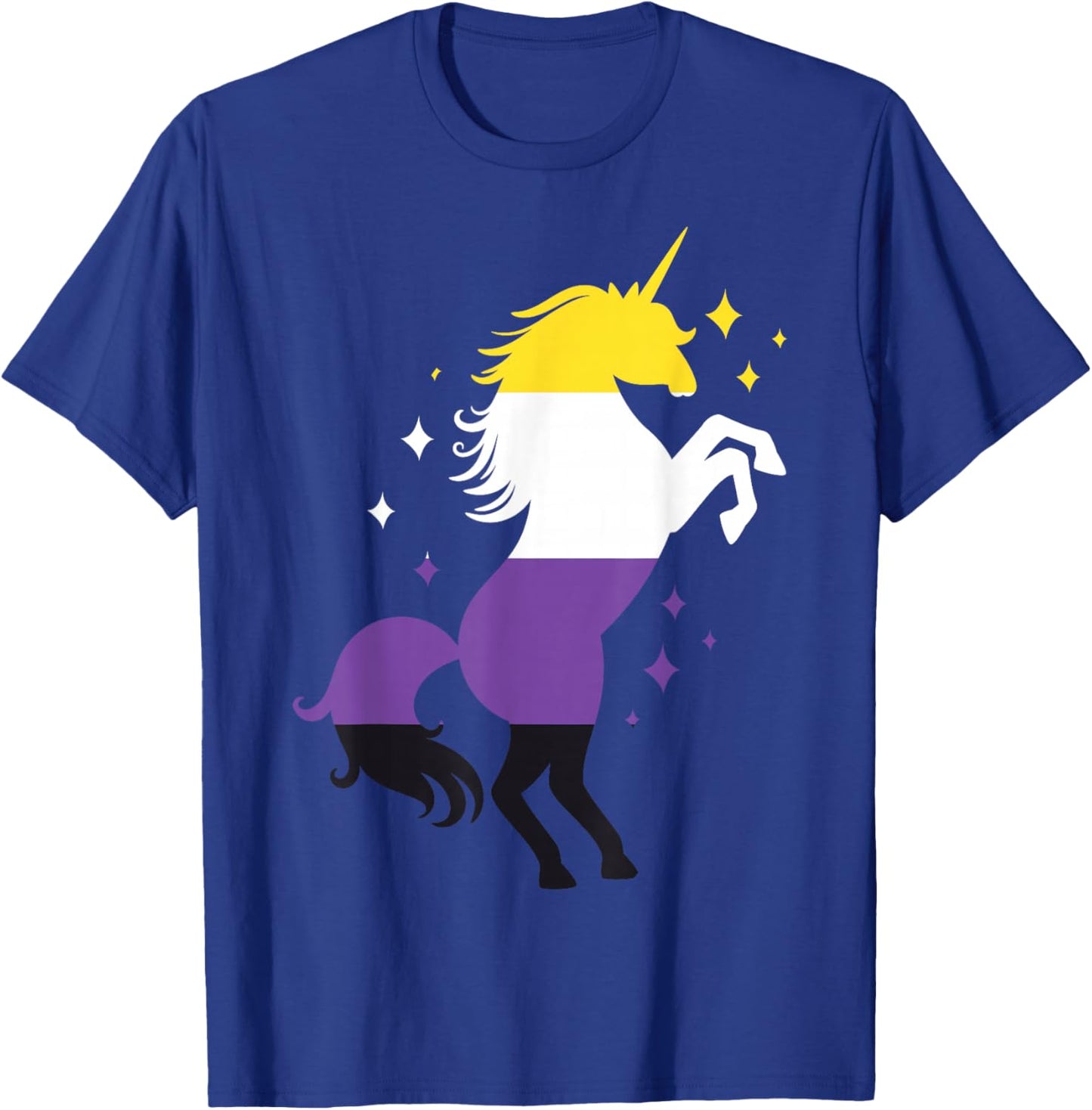 Drapeau Licorne Non Binaire T-Shirt - T-Shirt | Royal
