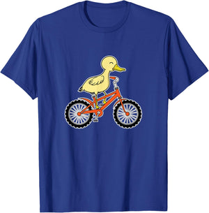 Duck with Bicycle T-Shirt - T-Shirt | Royal