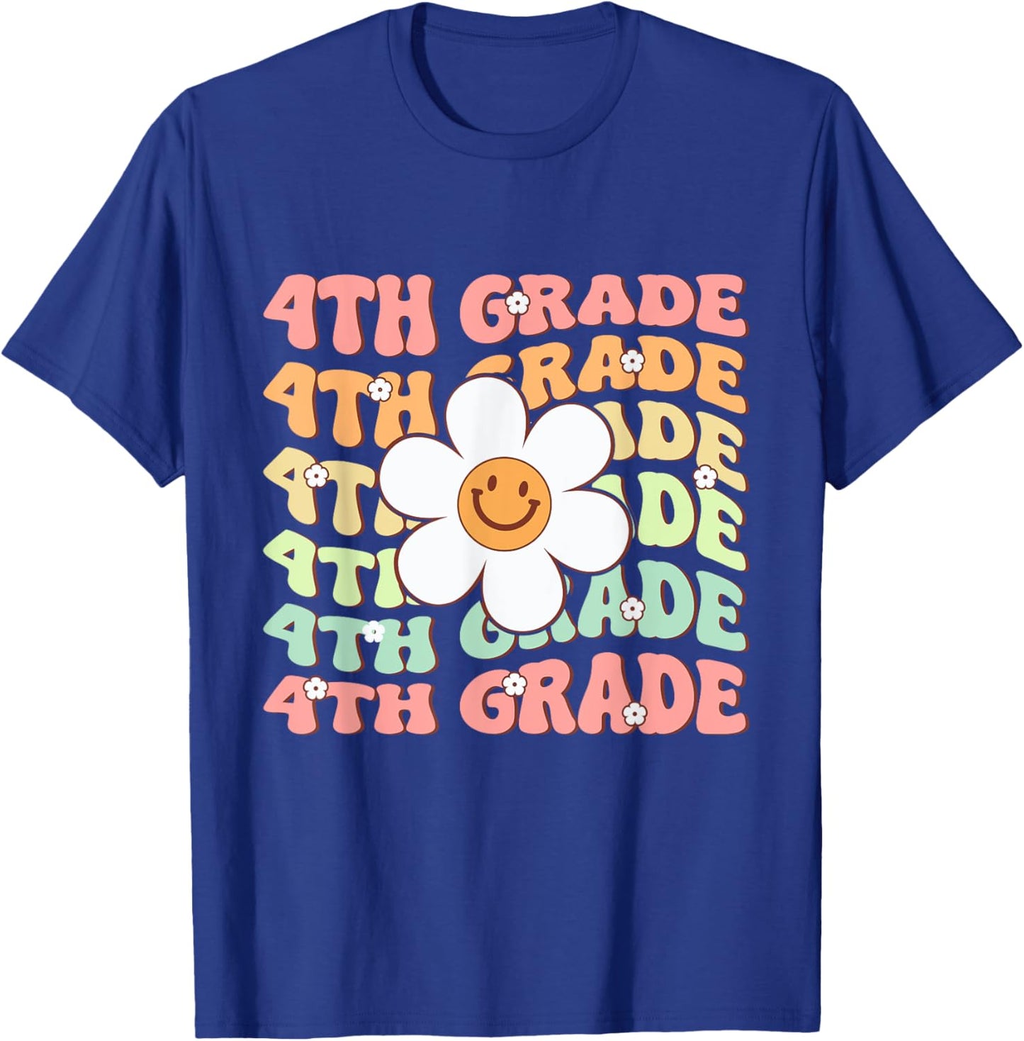Groovy 4th Grade Back to School First Day of Fourth Grade T-Shirt - T-Shirt | Royal