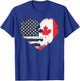 Half American Half Canadian USA Flag Canada America T-Shirt - T-Shirt | Royal