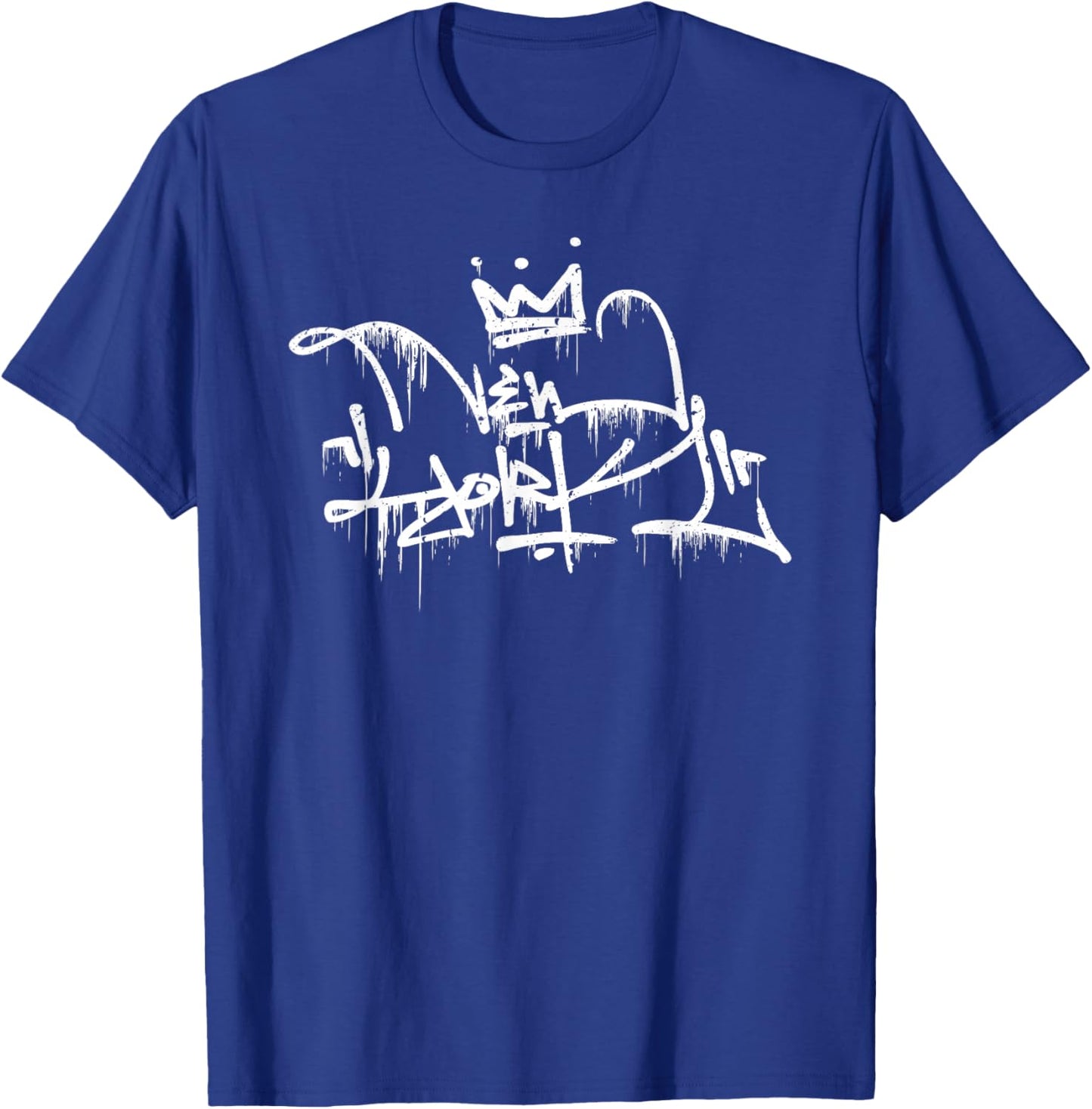 New York Graffiti Drip T-Shirt - T-Shirt | Royal