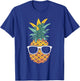 Cool Pineapple Wearing Sunglasses Funny Fruit T-Shirt - T-Shirt | Royal
