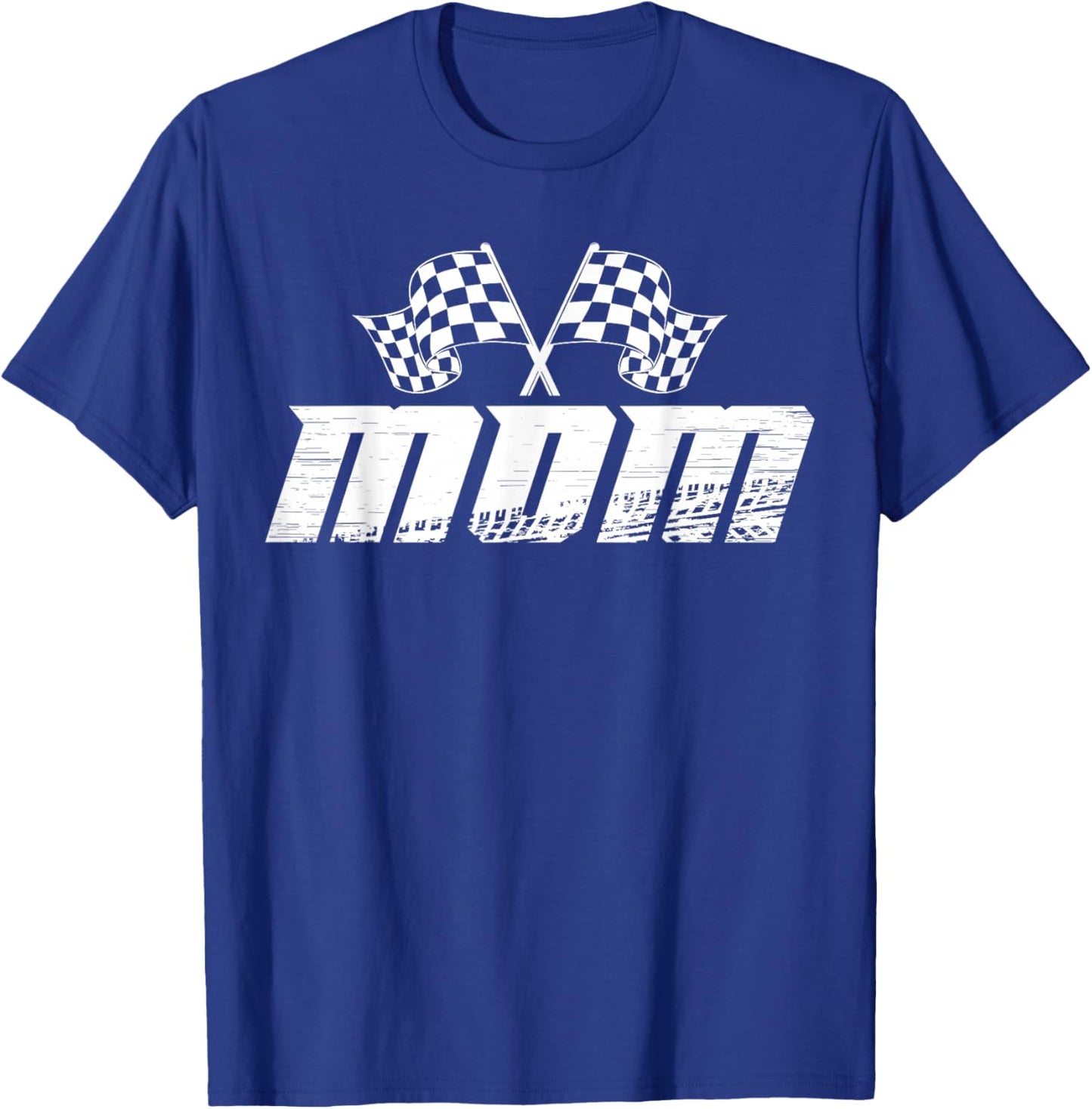 Mom Pit Crew Family Racing Birthday Race Car T-Shirt - T-Shirt | Royal