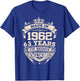 Made in 1962 63 Years of Being Awesome 63th Birthday Vintage T-Shirt - T-Shirt | Royal