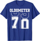 Oldometer 69-70 70th Birthday Sport Text 70 Year Old T-Shirt - T-Shirt | Royal
