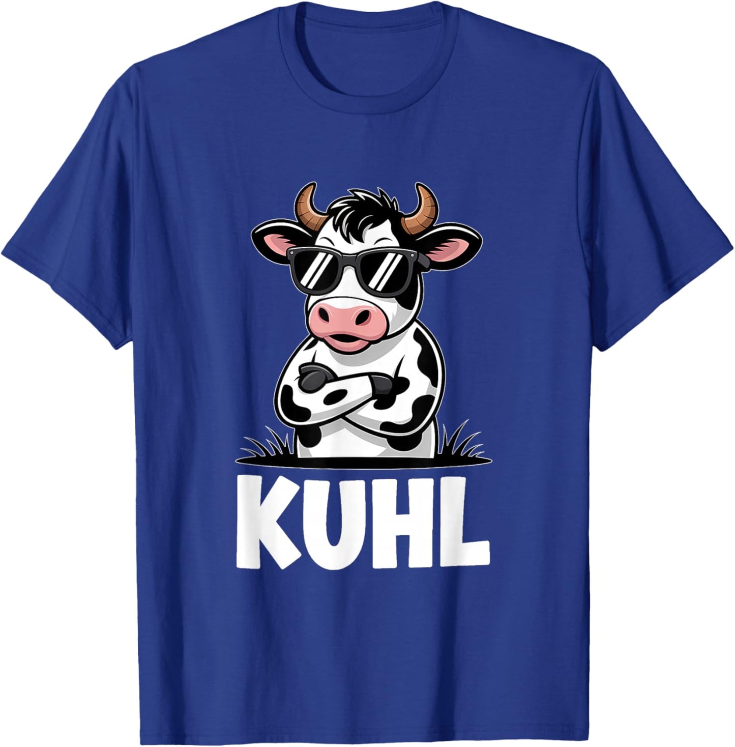 Kuhl Coole Kuh Bauer Lustiges Landwirtschaft T-Shirt - T-Shirt | Royal
