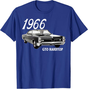 1966 66 GTO Classic Car Old School Muscle Yellow Car T-Shirt - T-Shirt | Royal