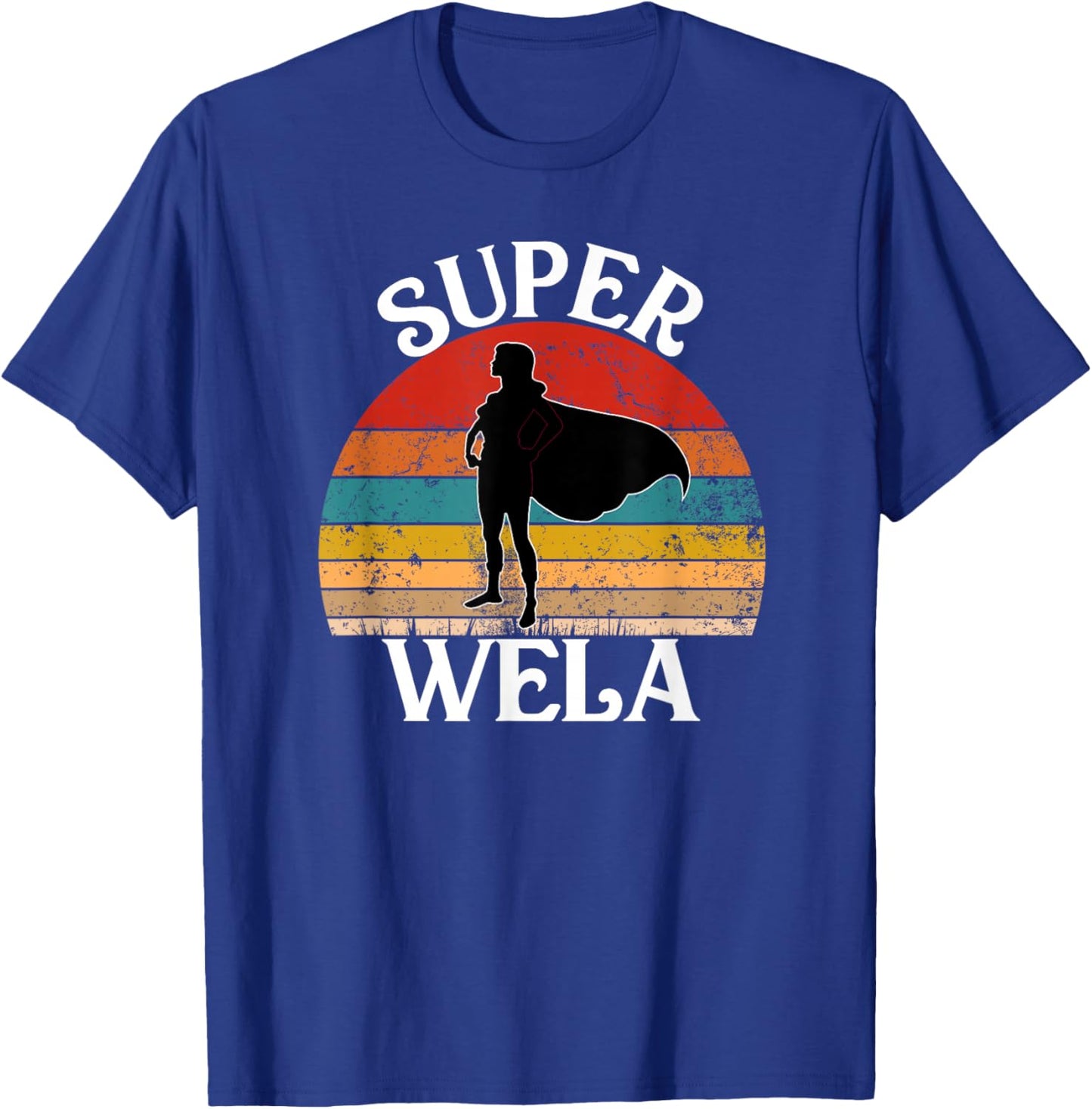 Super Wela Spanish Mexican Grandma Hero with Cape Funny T-Shirt - T-Shirt | Royal