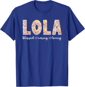 Lola Grandma Appreciation Lola Grandmother T-Shirt - T-Shirt | Royal