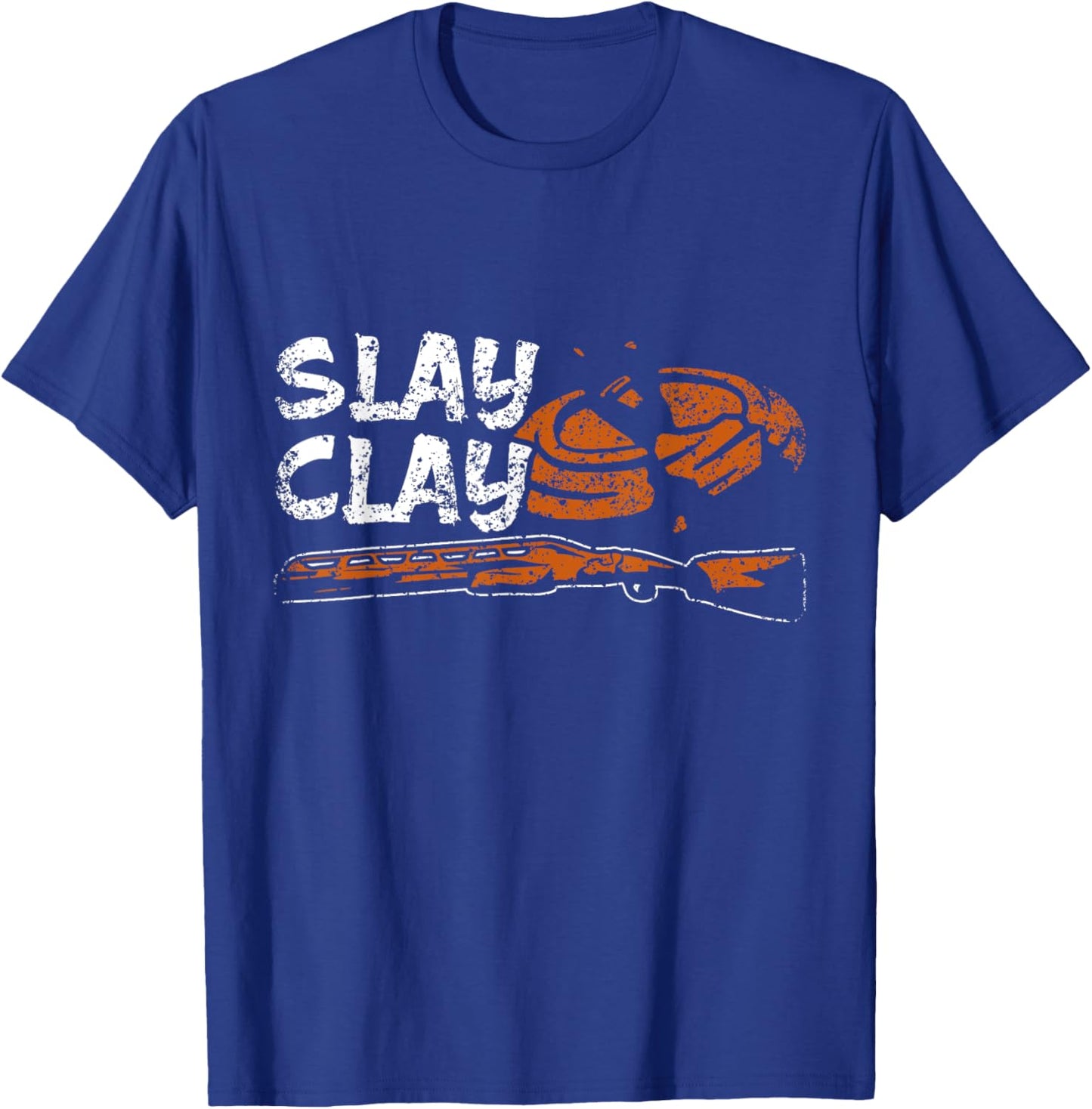 Slay Clay Shotgun Trap Pigeon Pull Clay Shooting T-Shirt - T-Shirt | Royal