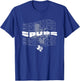 NBA San Antonio Spurs Wave Outline Team Logo T-Shirt - T-Shirt | Royal