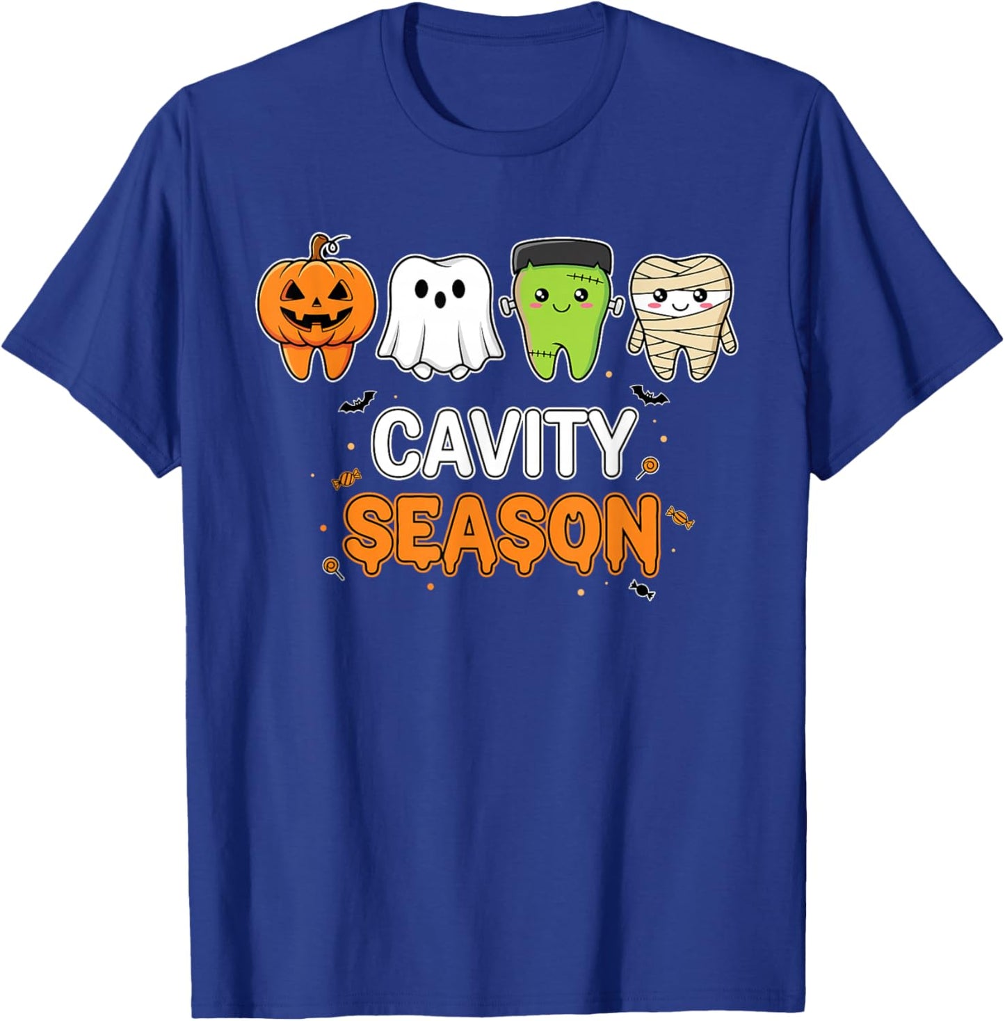 Cavity Season Cute Tooth Halloween Dentist Hygienist T-Shirt - T-Shirt | Royal